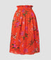 Midi Skirt With Gathered Waist