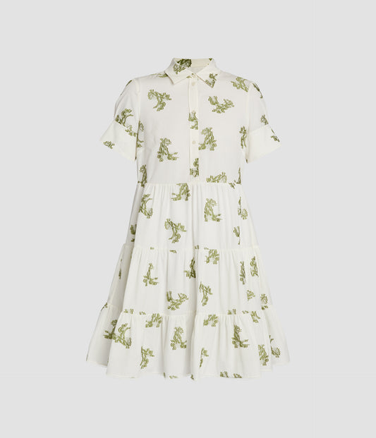 Short Sleeve Mini Shirt Dress