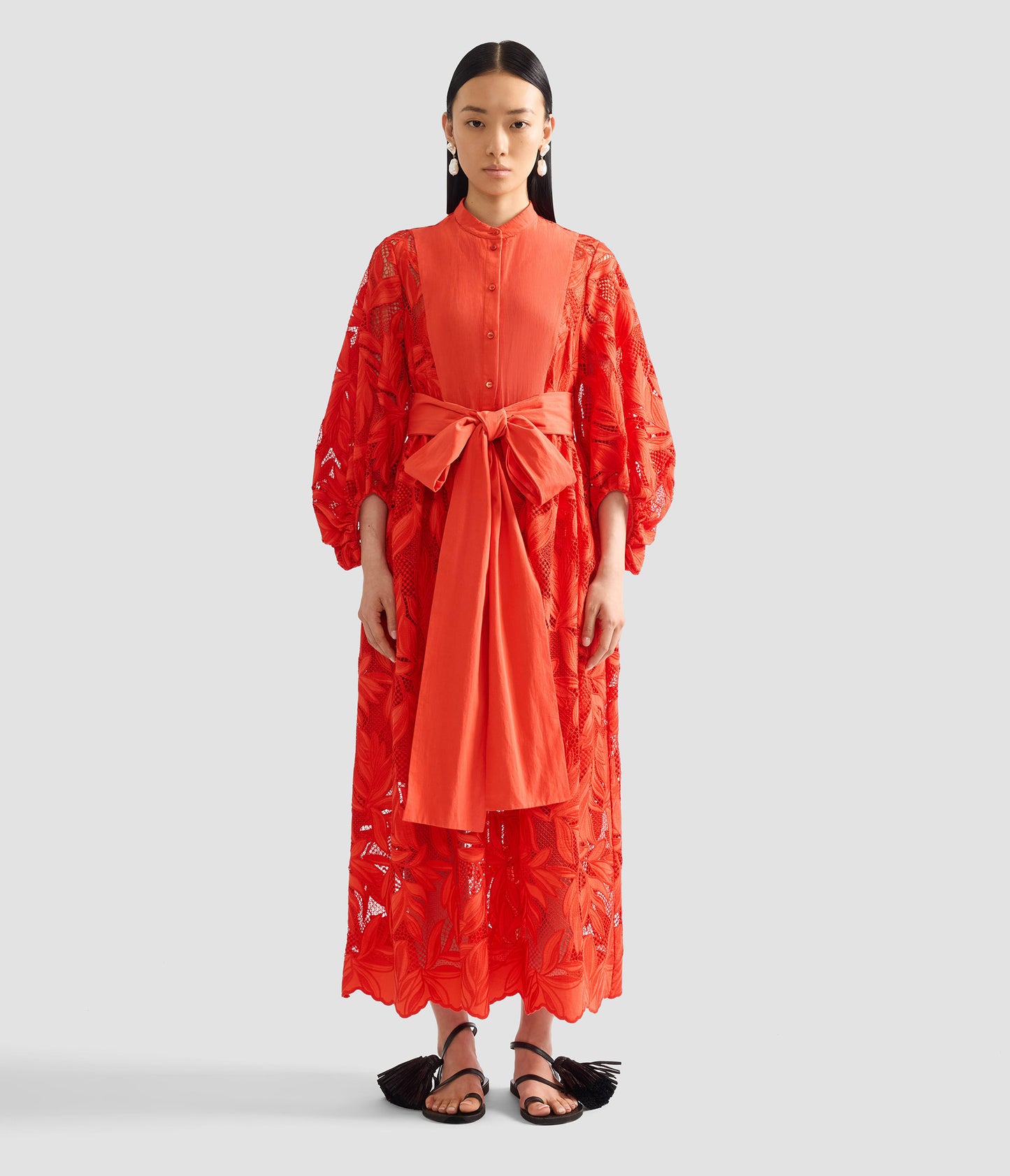 Floral Cutwork Midi Dress