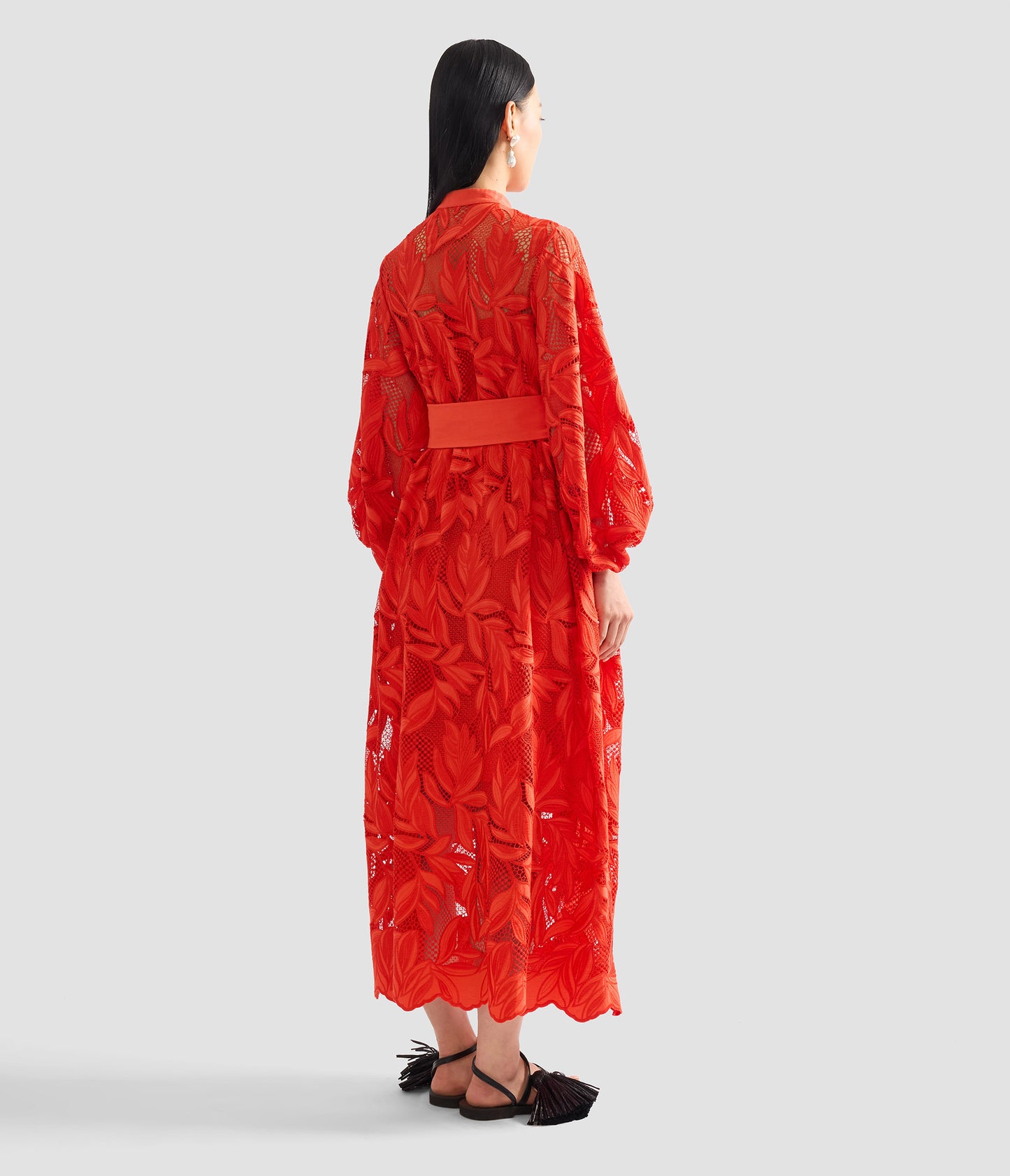 Floral Cutwork Midi Dress