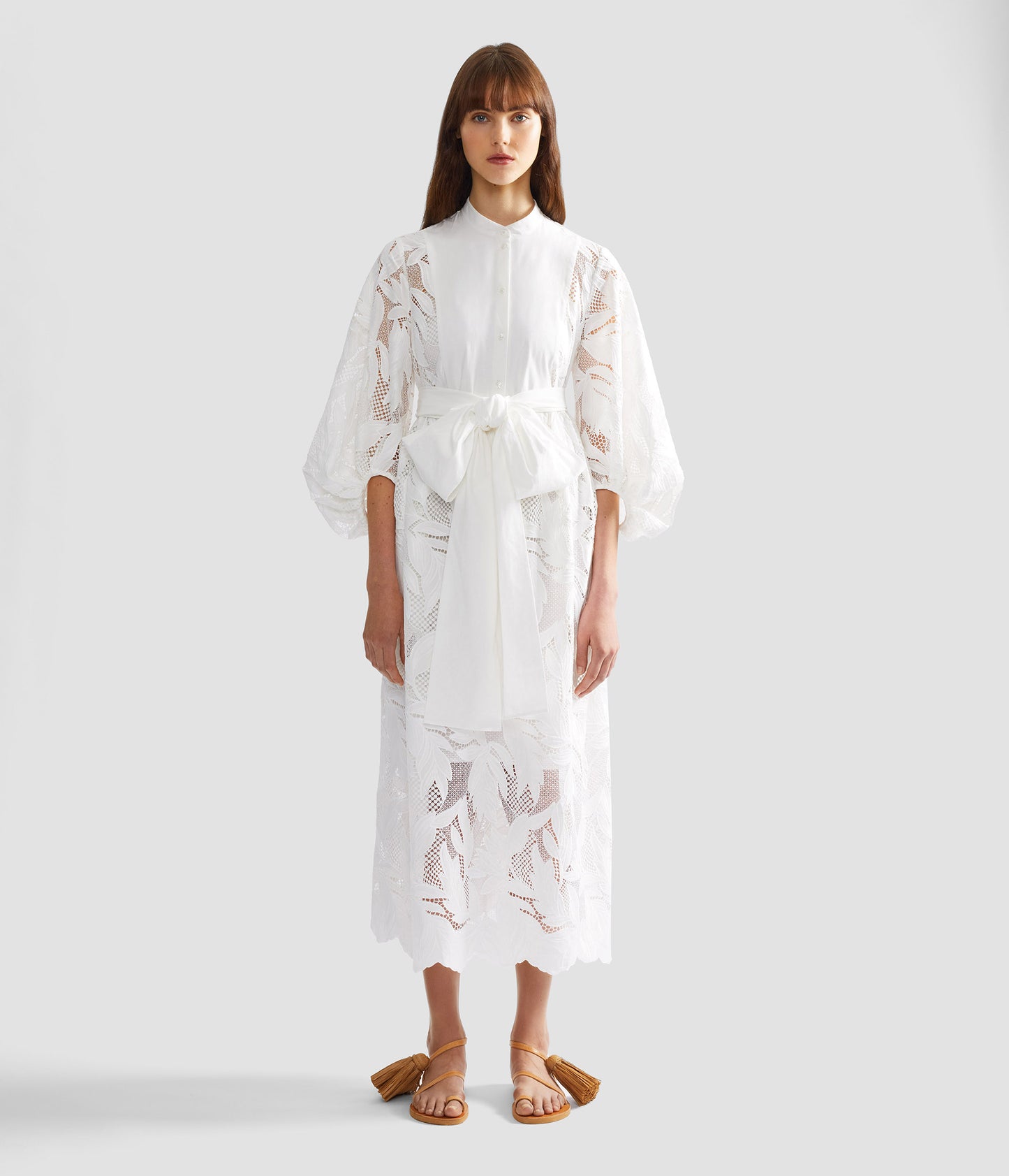 Floral Cutwork Midi Dress