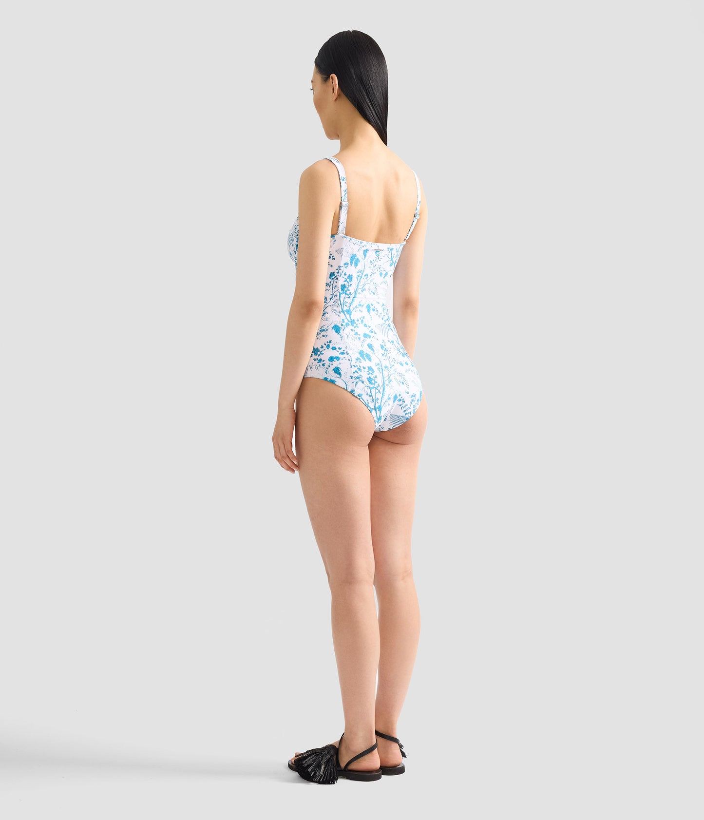 Botanical Print One Piece Swimsuit