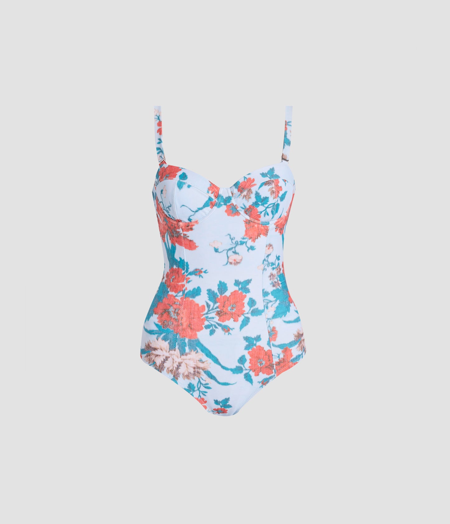 Floral Print One Piece Swimsuit