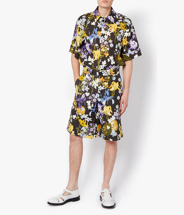 Miles Cedric Garden Floral Linen Shorts