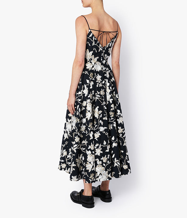 Eloise Dress Embroidered Floral Cotton