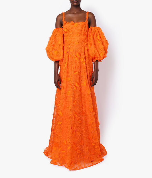 Emanuela Gown Cutwork Embroidered Organza