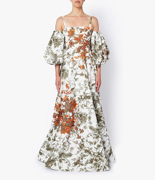 Emanuela Gown Apolonia Faille Embroidery