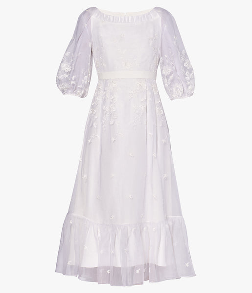 Style DR1304 - White Embroidered Organza 'Our Lady of Guadalupe
