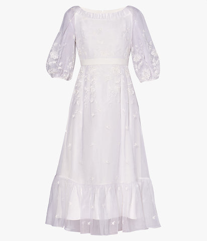 Floredice Embroidered Wedding Dress from Erdem’s White Collection of luxury bridal wear.