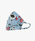 Face Mask Set Eastbury Blue And Bird Wallpaper Poplin