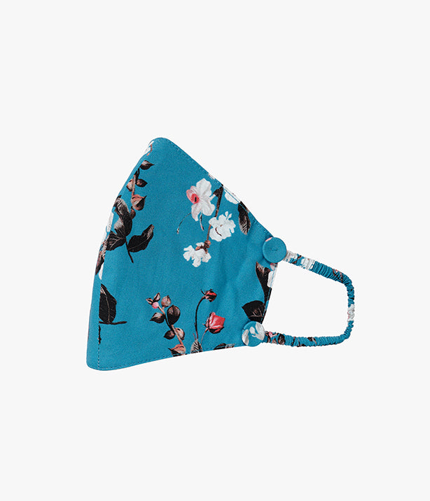 Face Mask Set Eastbury Blue And Daffodil Ditsy Poplin From Erdem 