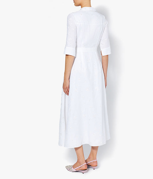 Kasia Dress Embroidered Linen
